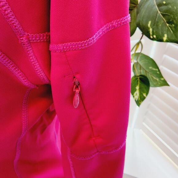 BROOKS JACKET DARK PINK ZIP FRONT ZIP POCKETS MED - Picture 7 of 8